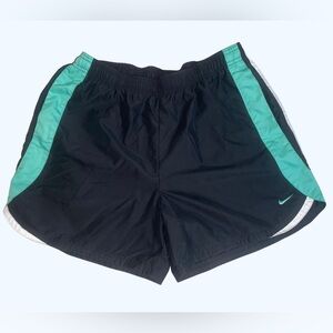 Nike Women Black Aqua Stretch Elastic Waist Athletic Running Shorts Size M(8-10)